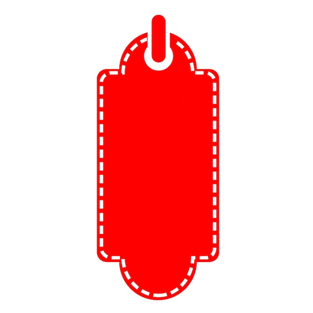 Etiqueta en blanco de rectángulo ovalado con ilustración vectorial simple