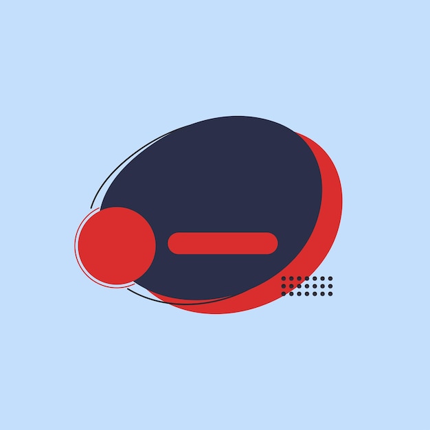 etiqueta en blanco roja negra en diseño vectorial plano