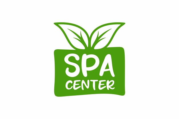 Etiqueta del centro de SPA Logotipo de cuidado de belleza y spa vectorial Etiquetas y elementos dibujados a mano para la belleza natural