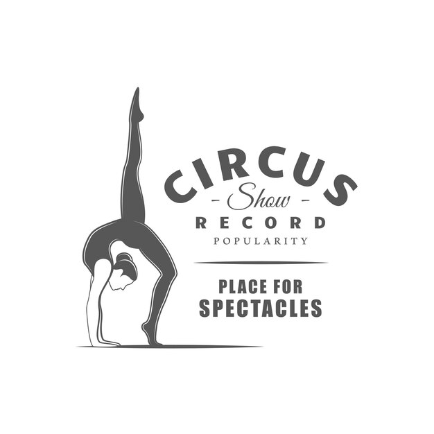 Etiqueta de circo aislada sobre fondo blanco