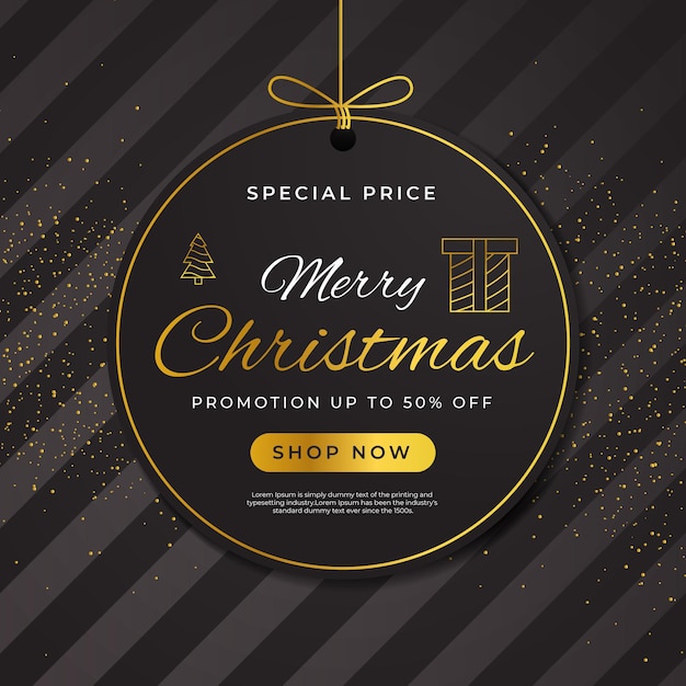 Etiqueta de círculo etiqueta de venta feliz navidad y próspero año nuevo