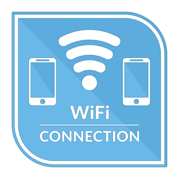 Etiqueta de conexión Wi-Fi Vector