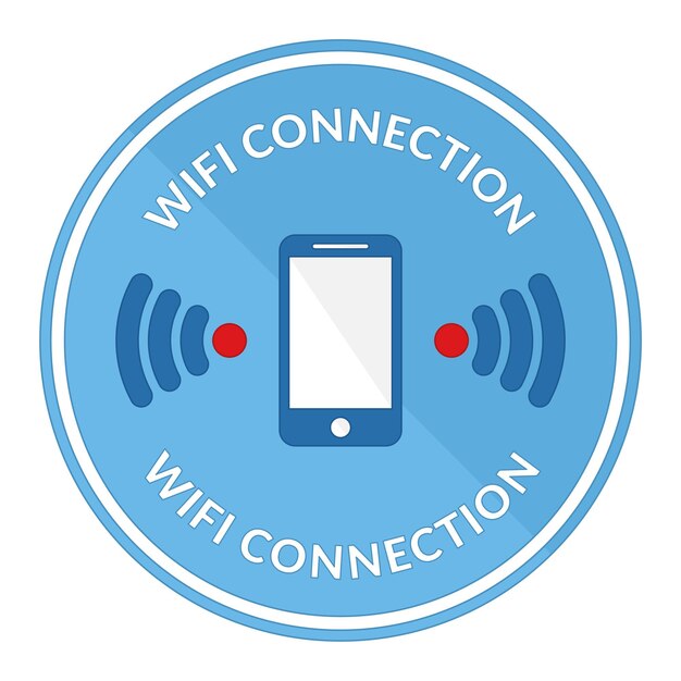 Etiqueta de conexión Wi-Fi Vector