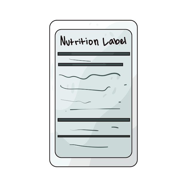 etiqueta de contenido nutricional