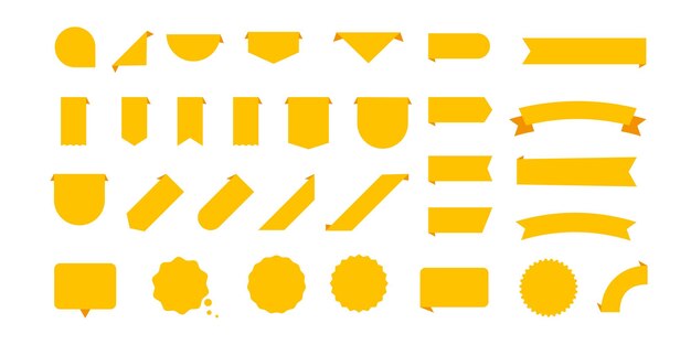Etiqueta de descuento en blanco. Etiquetas de precio para el conjunto de iconos de promoción de venta. Vector EPS 10. Aislado sobre fondo transparente.