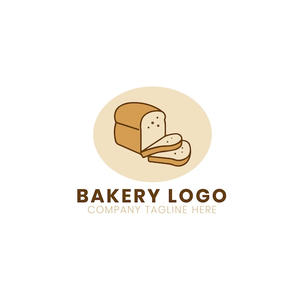 Etiqueta y emblema de diseño de logotipo de panadería de pan