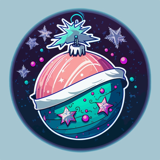 Etiqueta engomada de la bola de Navidad pegatinas de bolas de Navidad decoración aislada Multicolor