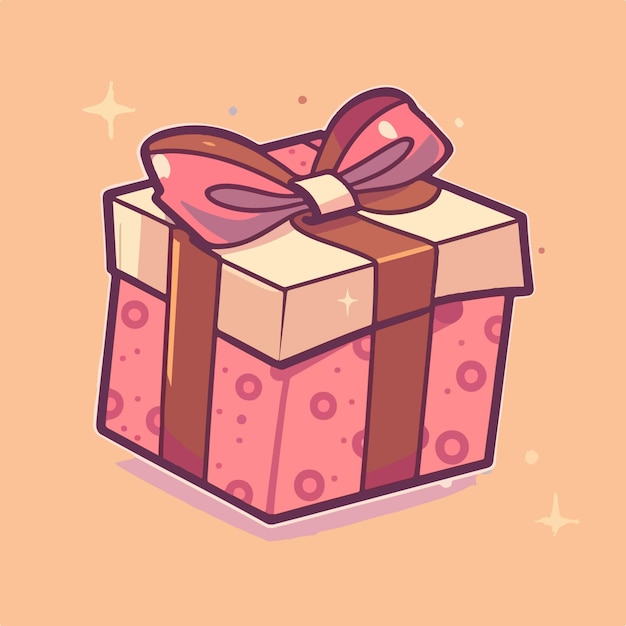 Vector etiqueta engomada de la caja de regalo de navidad pegatinas lindas de la caja de regalo de navidad multicolor