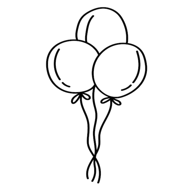 Etiqueta engomada del Doodle con globo de dibujos animados