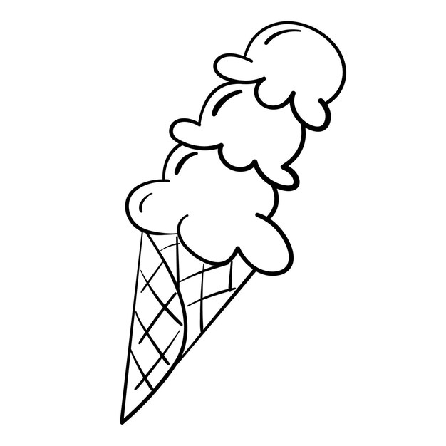 Etiqueta engomada del Doodle helado dulce