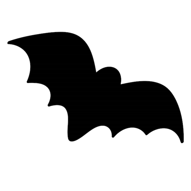 Etiqueta engomada del doodle con lindo murciélago