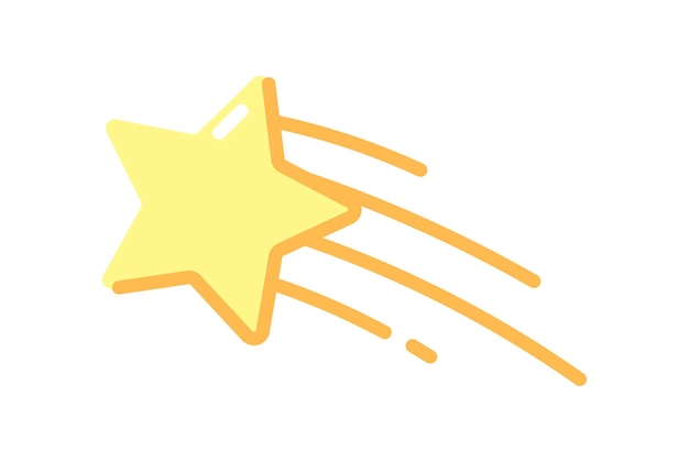 Etiqueta engomada de la estrella voladora ilustración vectorial