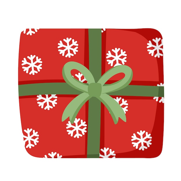 Etiqueta engomada del garabato con caja de regalo para cualquier ocasión. Navidad, cumpleaños, día de San Valentín, día de la mujer, mes