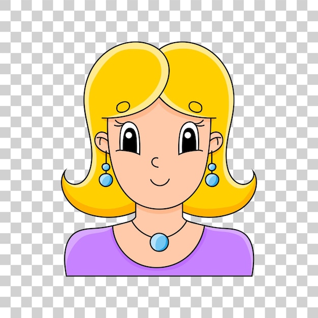 Vector etiqueta engomada linda del personaje de dibujos animados