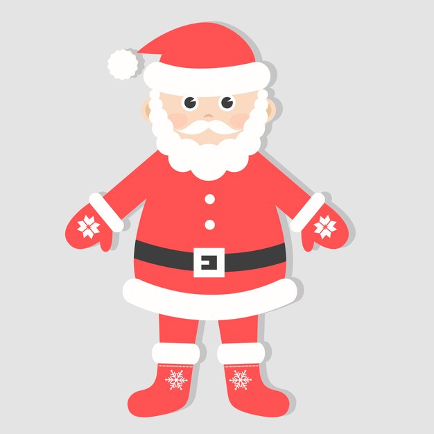 Etiqueta engomada linda de Santa Claus