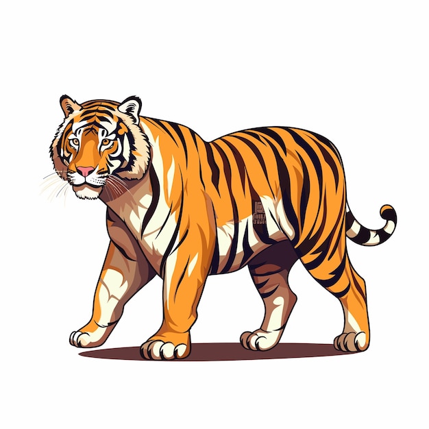 Vector etiqueta engomada del vector del logotipo del tigre