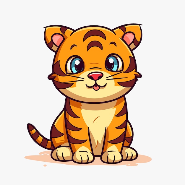 Vector etiqueta engomada del vector del logotipo del tigre