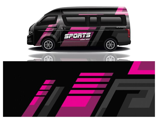 Etiqueta de envoltura de auto Van