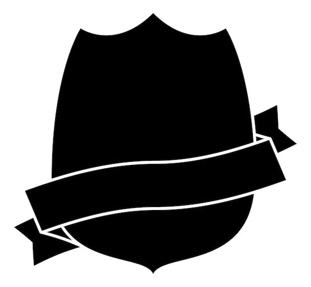Etiqueta de escudo negro Insignia vintage Forma retro