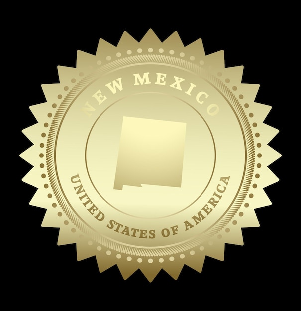 Etiqueta de estrella de oro Nuevo México