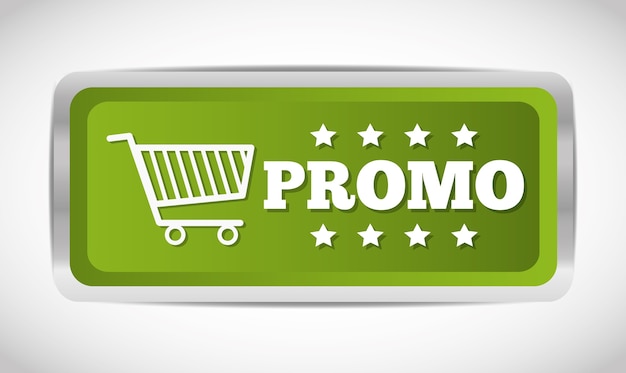 Etiqueta de etiqueta colorida de promo de compras