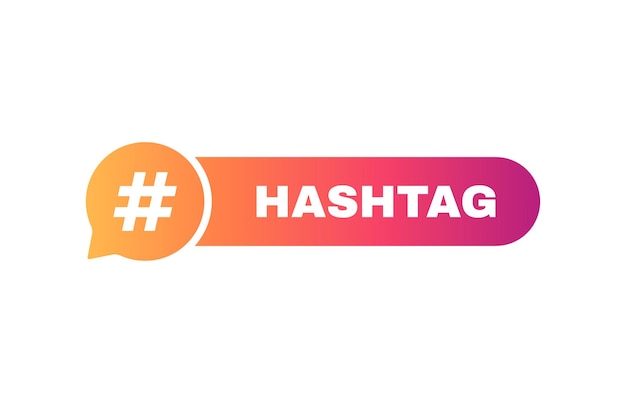 Etiqueta hashtag burbujas de mensaje con lugar para el texto concepto de diseño de redes sociales ilustración vectorial