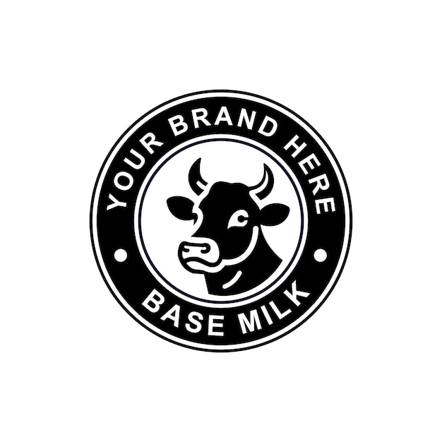 Etiqueta de marca o producto con sello de base láctea de base lícita para el producto o su marca