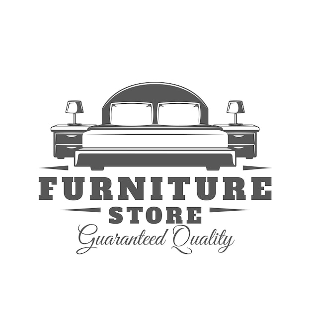 Etiqueta de muebles aislado en blanco