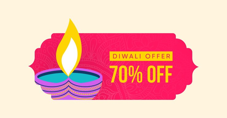La etiqueta de la oferta de Diwali