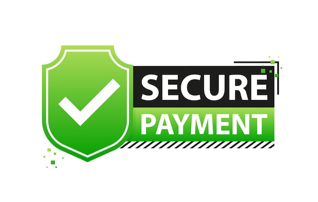 Etiqueta de pago seguro Máxima seguridad y fiabilidad al pagar online