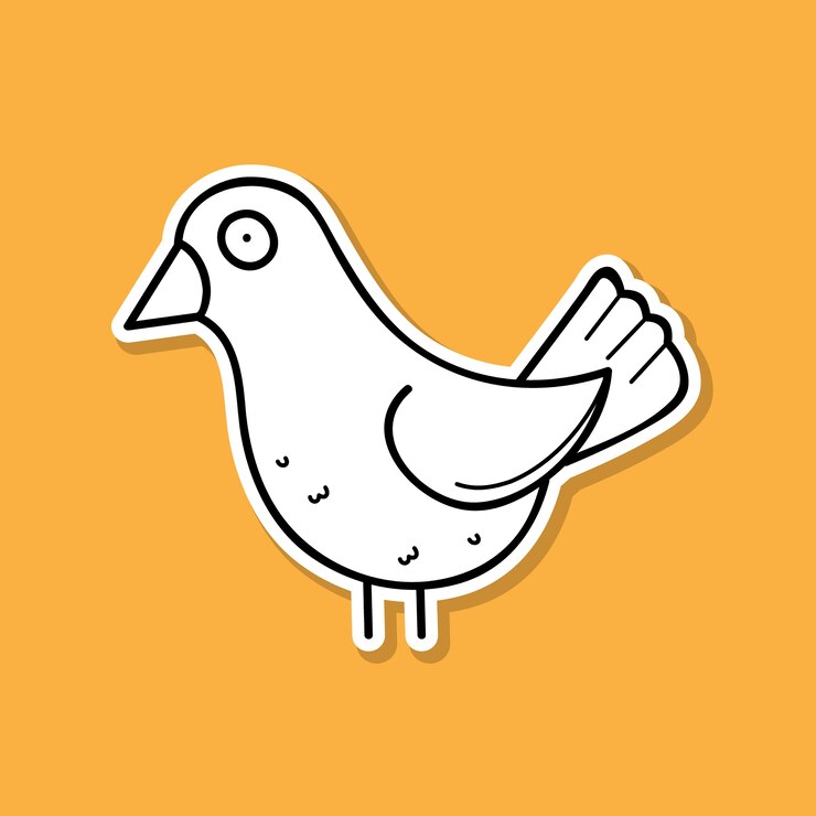 Vector etiqueta de pájaro