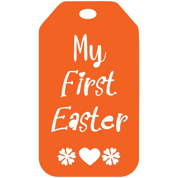 Etiqueta de Pascua de etiqueta rectangular en color pastel Ilustración vectorial