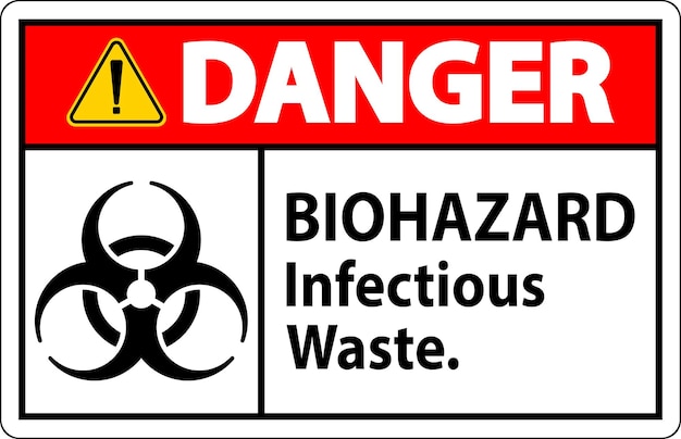 Etiqueta de peligro biológico Deshechos infecciosos biológicos