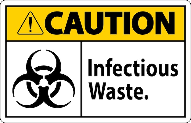 Etiqueta de precaución Signo de residuos infecciosos