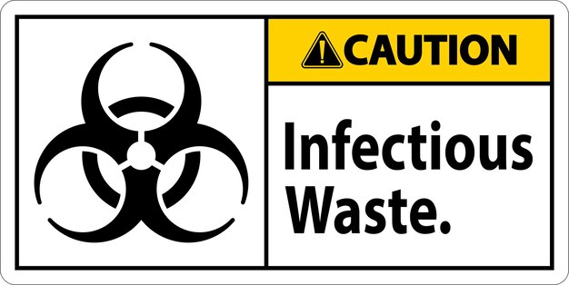 Etiqueta de precaución Signo de residuos infecciosos