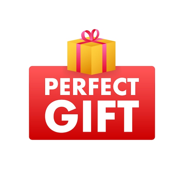 La etiqueta de regalo perfecta Etiqueta de precio Ilustración de stock vectorial