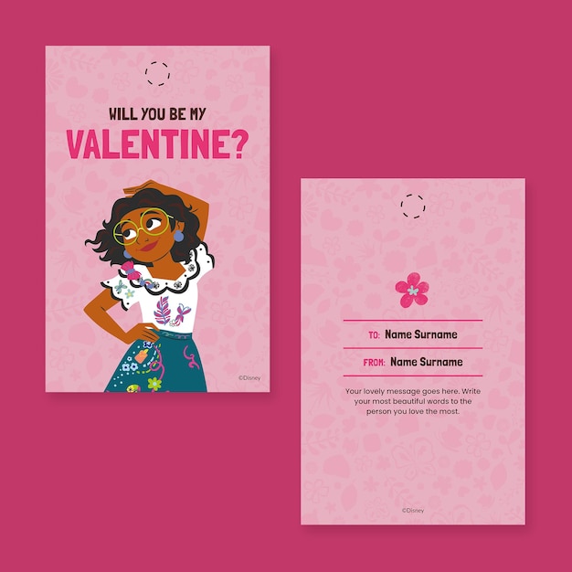 La etiqueta de regalo de San Valentín de Encanto