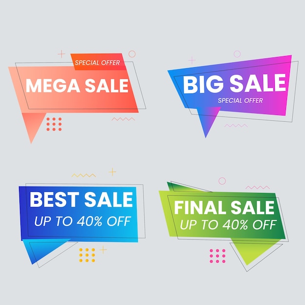 Etiqueta roja de super venta aislada sobre fondo blanco Conjunto de cinta de insignia de super venta Etiquetas adhesivas ba