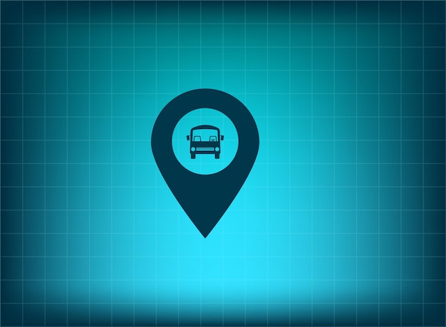 Etiqueta para el símbolo del mapa Ilustración vectorial sobre fondo azul Eps 10