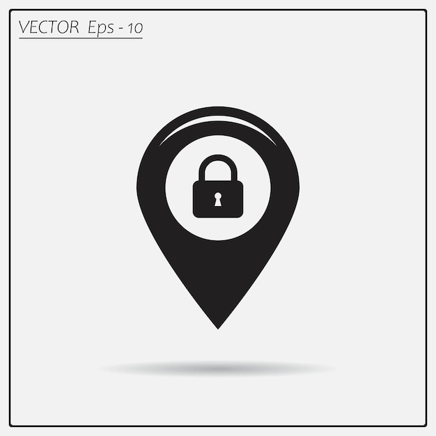 Etiqueta para el símbolo del mapa Ilustración vectorial sobre un fondo claro Eps 10