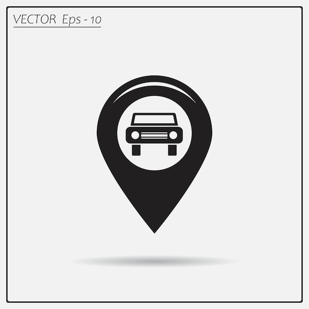 Etiqueta para el símbolo del mapa Ilustración vectorial sobre un fondo claro Eps 10
