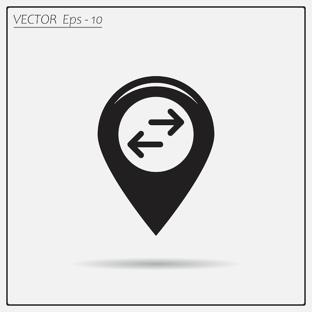 Etiqueta para el símbolo del mapa Ilustración vectorial sobre un fondo claro Eps 10