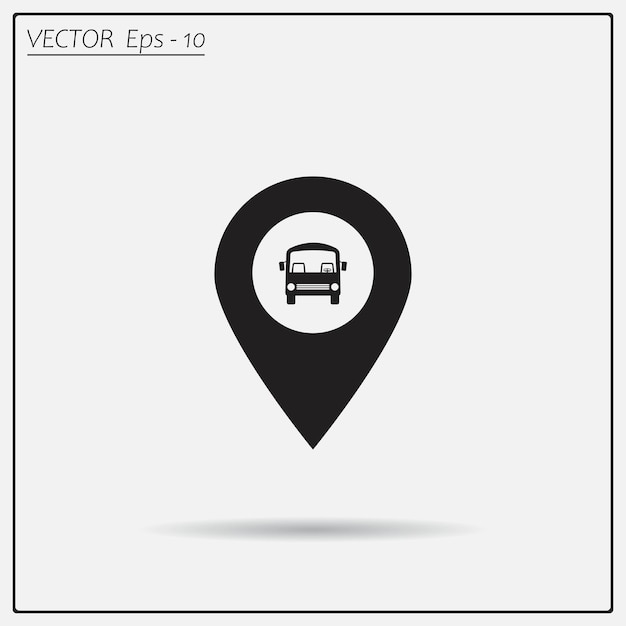 Etiqueta para el símbolo del navegador de mapas Ilustración vectorial sobre un fondo claro Eps 10