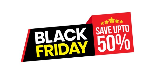 Etiqueta de superventa de viernes negro. Diseño de plantilla de etiqueta de venta de moda de viernes negro