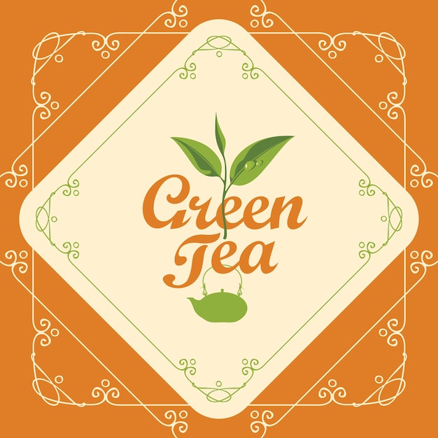 Etiqueta para té verde