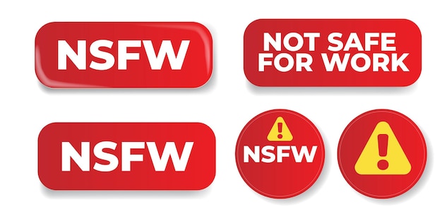 Etiqueta de texto de NSFW no es segura para el trabajo