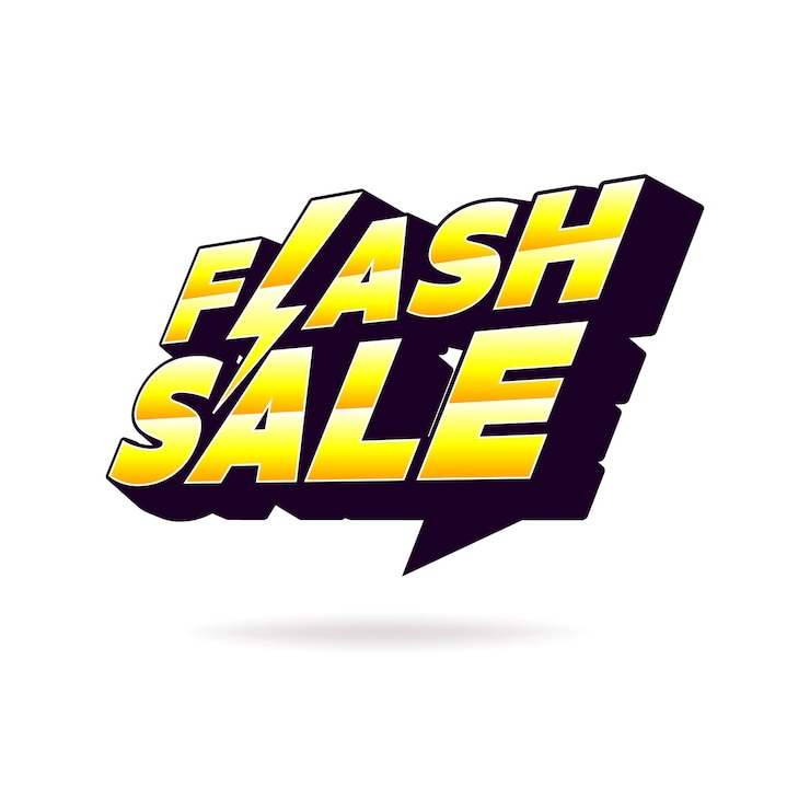 Vector etiqueta de venta flash promoción precio de banner de venta flash precio de oferta de venta caliente