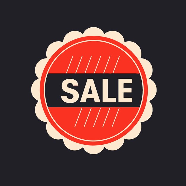 etiqueta de venta roja