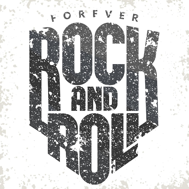 Vector etiqueta vintage de rock and roll grunge.