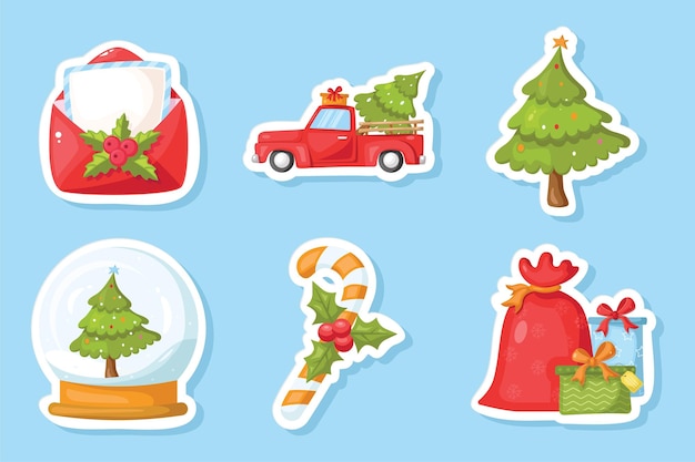 etiquetas adhesivas de Navidad